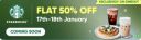 Swiggy Dineout : Flat 50% OFF on Starbucks ...