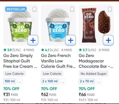 Swiggy Instamart - GO ZERO Ice Cream 70% OFF