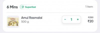 Swiggy Instamart Loot : Amul Rasmalai | 500g