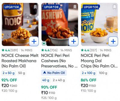 Swiggy Instamart : Noice item at Upto 90% Off