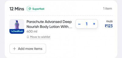 Swiggy Instamart Loot: Parachute Advansed Deep Nourish Body Lotion | 400ML