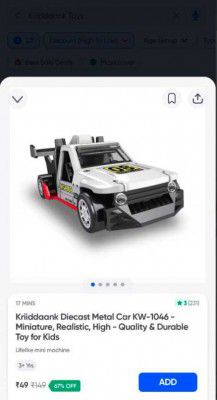 Swiggy Instamart Loot Search Kriiddaank Toys Filter [Discount high To Low]