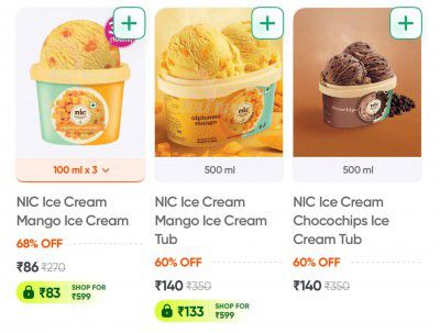 Swiggy Instamart Loot : Search NIC Ice Creams