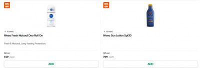 Swiggy Instamart Loot : Search Nivea 