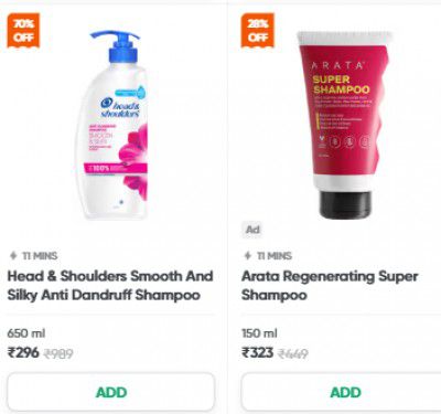 Swiggy Instamart : Upto 70% Off On Shampoo