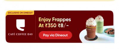 Swiggy loot: Dineout Cafe Coffee Day Loot At Rs.8