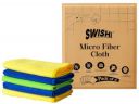Swish Microfiber Cloth for Cleaning, 30 X 30 cms, Pack of 5, Microfiber Cloth for Car, Bike & Kitchen Cleaning | Super Absorbent and Sustainable | Ecofriendly...