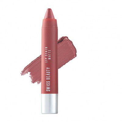 Swiss Beauty Stain Matte Lipstick, Hot-Nude-222, 3g