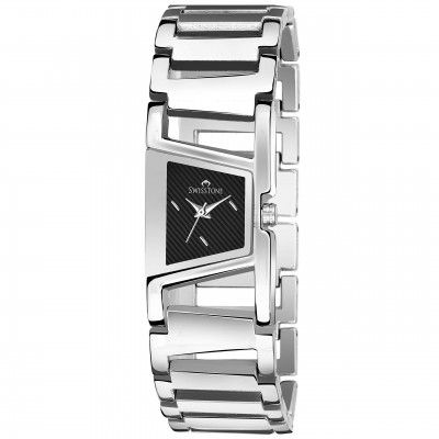SWISSTONE DZL411 Silver Bracelet Wrist Watch for Women