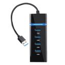 Swiztek 4 Port USB 3.0 Hub Hi-Speed Data Transfer, LED Indication, 15cm Cable, Backward Compatible, Multi-Device Connection, Plug Play Usage...