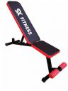 SX Fitness Heavy Duty Adjustable Flat, Incline and Decline Weight Bench for Home Gym, Full Body Workout 220 kg Capacity (Black Red- Adjustable Matte)...