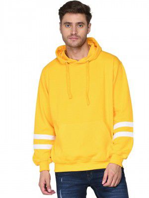 SXV Solid COLOURBLOCKED Sweatshirt Hoodie for Men & Women (Yellow.White)