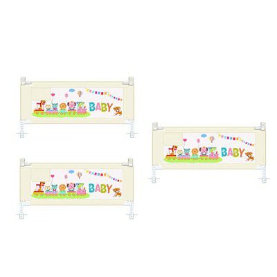 Syga 3 Pieces Baby Bed Fence Gate Security Guardrailing Newborn Playpens and Door Rail (1.5 Meter) 3-Blue