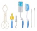 SYGA 7 Pcs Baby Milk Bottle Nipple Straw Brush Sponge BPA Free PP Cleaning Brush Cleaner Bottle Tong...