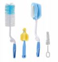 SYGA Baby Milk Bottle Nipple Straw Brush Sponge Nylon Cleaning Brush Cleaner Bottle Tong Set (Color May Vary) (4 Pcs)...
