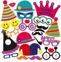 SYGA Party Props Set of 24 Birthday Theme Paper Craft Item...