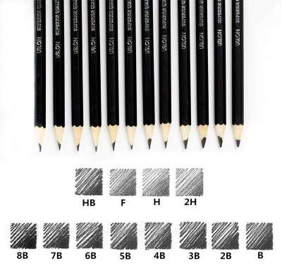 SYGA Professional Sketch,Art and Drawing Pencil Box/ 12 Pieces Set B 2B 3B 4B 5B 6B 7B 8B HB H 2H F