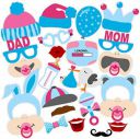 SYGA Set of 22 Baby Shower Props for Family Function...