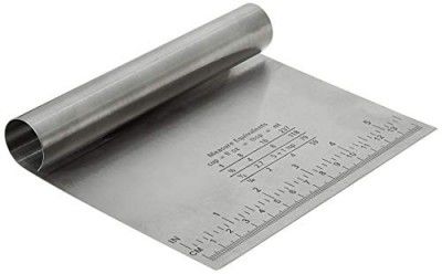 Syga Stainless Steel Cake Smoother with Scale Cutting Knife(Silver)