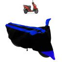 SYKIT Bike Body Cover with Mirror Pockets & Buckle Belt for Honda Grazia (Black Blue)...