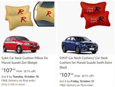 Sykit Car Neck Pillow Starting @ ₹93 | Upto 88% Off