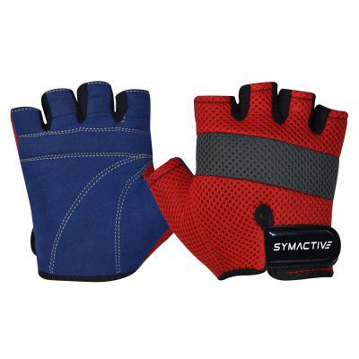 Symactive Gym Training Gloves, Set of 2, Large, Ace, Red