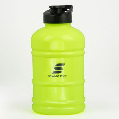 Symactive Leakproof Unbreakable Gym Protein Shaker Gallon Bottle (Colour: Neon Yellow, 1800 ml)