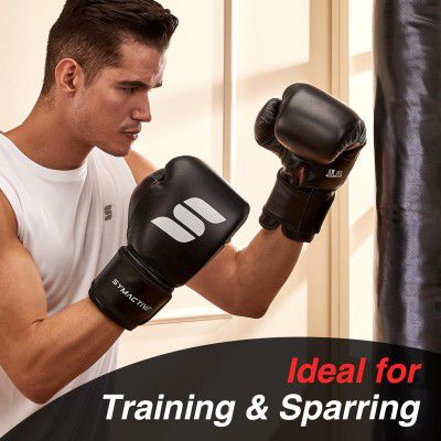 Symactive Leather Boxing Gloves |12 Oz | Premium Training & Sparring Gloves
