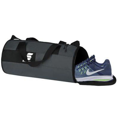 Symactive Polyester 23Cms Duffle/Shoulder/Gym Bag (Grey)