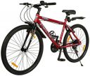 Symactive PowerMile S2000 Series, 26T Geared Mountain Cycle (Shimano 21-Speed Gear), Dual V-Brake, Frame Size: 18 inch (Red Color)...