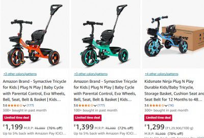 Symactive Tricycle for Kids Starts At ₹1099