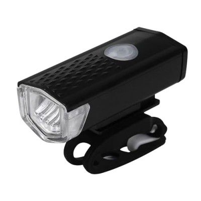Amazon Brand - Symactive Aluminium USB Rechargeable Waterproof LED Bike/Bicycle Light Set | 3 Light Modes