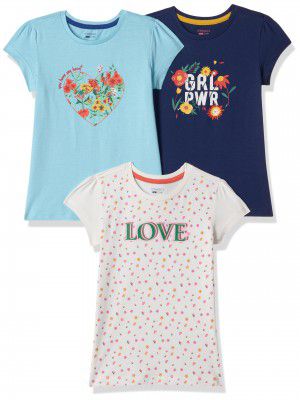 Symbol Girls T-Shirt | Age 2-7 Years (Pack of 2 and 3)