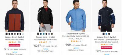 SYMBOL JACKETS UPTO 85% OFF | FROM Rs 529