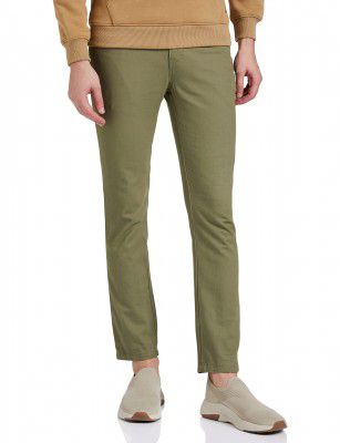Symbol Men's Casual Cotton Pants | Scoop Pocket Chinos | Trousers (Regular Fit)