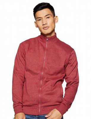 Amazon Brand - Symbol Men's Cotton Blend High Neck Fleece Sweatshirt