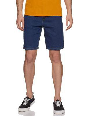 Amazon Brand - Symbol Men's Regular Fit Cotton Denim Shorts