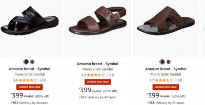 Symbol Men's Sandal Upto 80% Off