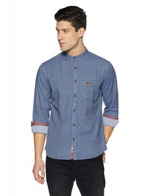 Symbol Mens Solid Regular Fit Full Sleeve Cotton Casual Shirt
