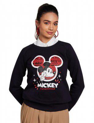 Symbol Women's Cotton Blend Round Neck Regular Fit Sweatshirt