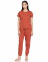 Symbol Women's Cotton Regular Fit T-Shirt and Jogger Night Suit Pajama Set (Night Wear | Co-ord Set | Lounge Wear Set)...