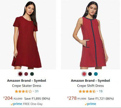 Symbol Women's Dress Upto 90% Off