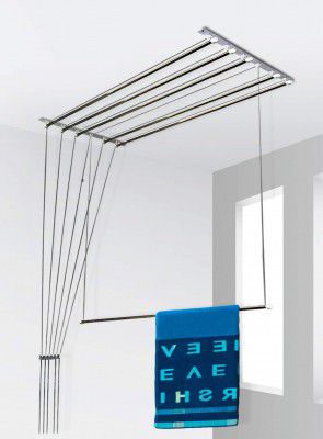 SYNERGY - (6 Pipes x 6 Feet) - Heavy Duty - Stainless Steel Ceiling Clothes Hanger (SY-CL3)