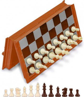 Synlark 10.5x10.5 inches Magnetic Chessboard Game Set / Folding Travel Portable Case Board Game Accessories