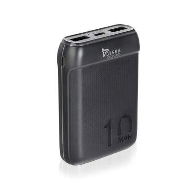 Syska 10000 mAh Li-Polymer P1016B Power Pocket100 Power Bank(Black)