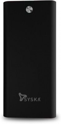 Syska 20000 mAh 18 W Wireless Power Bank (Pearl Black, Lithium Polymer)