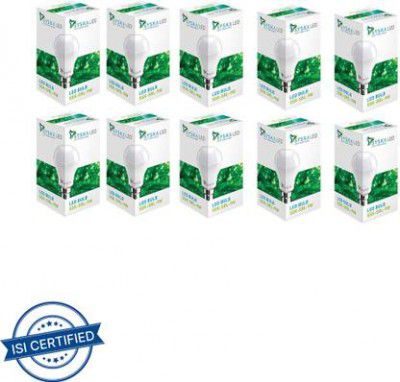 Syska 9 W Standard B22 LED Bulb (White, Pack of 10)