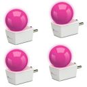 SYSKA Avastar NLP 0.5W B22 Base Plug & Play LED Bulb for Night Lamp,Hall,Blacony,Decoration (Pink, 4)...