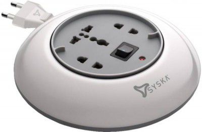 Syska Power Wheel (0301) 3 Socket Extension Boards (Grey, White, 4 m)
