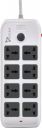 Syska Quadra Prime 8 Way Power Strip 8 Socket Extension Boards (White, Grey, 2 M)...